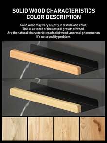 1 件装白色/黑色木质浴室收纳架，多功能马桶台面置物架，壁挂式免打孔收纳整理架，适用于存放洗漱用品和卫生纸，节省空间的浴室收纳用品，浴室配件，浴室工具 - 彩色 - 查看 4