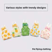 6pcs/1pc Parrot Diapers, Cute Fruit Design, Reusable Washable With Waterproof Lining, Soft Bird Flight Suit, Fits Parakeet, Parrot, Cockatiel, Sun Conure, Cockatoo, Macaw