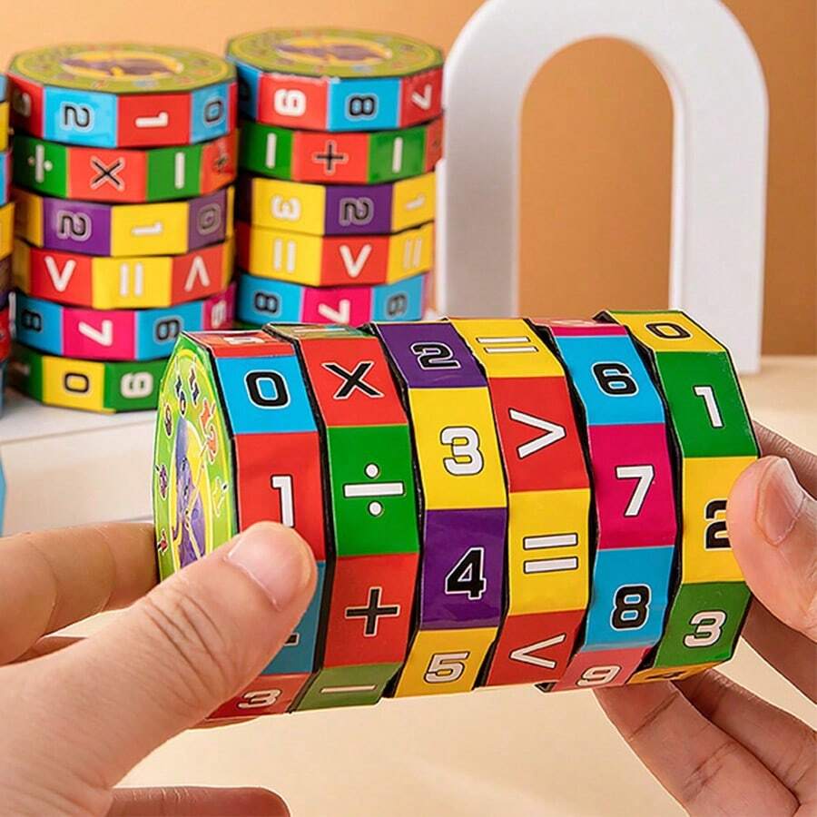 Math Cube With Addition, Subtraction, Multiplication And Division Operations, Creative Educational Toy For Exploring The World: A Journey Of Discovery For Young Minds - Multicolor - View 1