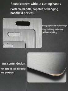 1 件不锈钢切菜板，2025 升级耐用厨房金属砧板，双面，适用于肉类、鱼类、蔬菜，可用洗碗机清洗，防滑