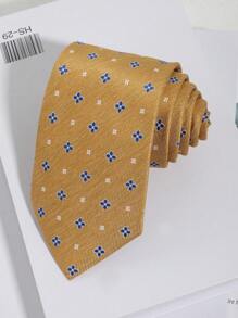 1pc Men's Fashion Floral Jacquard Pattern Necktie, Suitable For Suit, Formal Attire, Business, Wedding, Casual Occasions Men Necktie