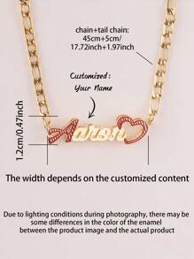 1 pièce Collier pendentif avec motif personnalisé de nom anglais, plusieurs styles disponibles, convient pour diverses occasions et pour un usage quotidien, cadeau parfait pour les festivals, bijou haut de gamme et raffiné