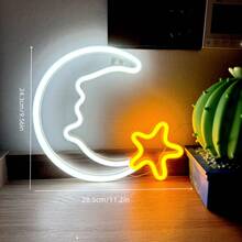 1 件霓虹灯火焰、火箭、牛头、外星人、欢迎霓虹灯，电池或 USB 供电 LED 装饰灯，11x7.36x0.7 英寸（28x18.7x1.8 厘米），适用于桌面、墙面装饰、游戏室、女孩卧室、宿舍、酒吧、庭院、露营、周年纪念、情人节生日派对、节日礼物、万圣节、圣诞节 - 白色 - 查看 65