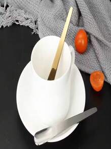 2/4/6/8/10/12pcs Coffee Spoons, Stainless Steel Flat Spoon For Dessert, Small Coffee Scoop, Coffee Stirring Spoon, Bar Spoon, Kitchen Flatware, For Home Restaurant Coffee Shop Party, Flatware