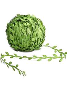 5/20/50m Artificial Vines, Artificial Eucalyptus Leaf Garland Fake Hanging Plants Leaves Wreath Foliage Green Leaves Ribbon Decorative Wreath Accessory For Wedding, Wall, Crafts, Party Decor