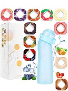 1pc 650 Ml Air Bottle Tritan Water Bottle Scented Pods Air Scent 0 Sugar Fruit Flavour Up Tritan Plastic Water Drink Bottle With Fragrance Drink More Water