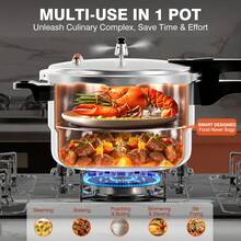 4Qt Aluminum Pressure Cooker, Pressure Pot,Compatible With Both Gas And Induction Stoves, Comes With A Release Valve And Multiple Protections, Plus A Canning Rack - 銀色 - 查看 4