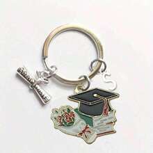 Llavero colgante de aleación de graduación de doctorado, regalo de graduación de bachiller, regalo de último año de secundaria, accesorio de coche, dije para bolso, recuerdo escolar
