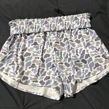 1PCS DAckCamo Shorts Women'S Hi-Waisted Dolphin Shorts, High Waist Breathable Yoga Shorts - Màu xanh nhạt - Xem 6