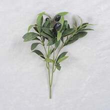 1 ramură plantă artificială cu fructe false, aspect realist, 4 furci, design simulare ramură de măslin, decor pentru casă, recuzită fotografie, cadouri, ziua de naștere, absolvire