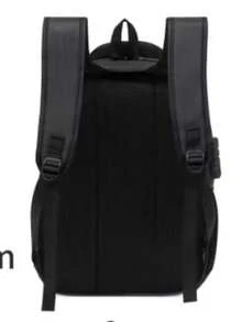 Mochila escolar para jovens estudantes à prova d'água, reforçada, anti-roubo, contém bloqueio com senha. - Preto - Visão 3