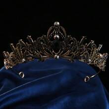 复古简约优雅公主皇冠头饰，适合新娘、18 岁生日、婚礼派对、表演、花卉装饰