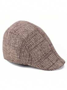 1 pieza Boina casual acolchada y cálida para hombres de edad media y mayores, otoño/invierno