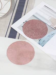 4-24入組隨機色空心PVC杯墊組，防止桌面被損壞，裝飾酒杯，適用於酒吧、家裡和節日 - 彩色 - 查看 8