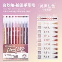 6pcs/9pcs Set Gradient Color Pens/Highlighters By Langer, 0.5mm Tip, Transparent Barrel, Suitable For Drawing, Marking, Student Notes, Handbook Making, Office, School Supplies, Back To School Season - Multicolor - View 24