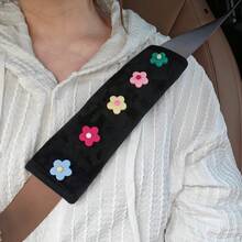 2 件汽车座椅肩垫，5 种花朵图案安全带肩套保护器 - 均碼 - 查看 2