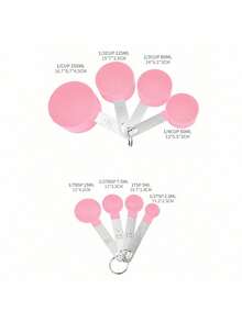 4/8pcs/Set Stainless Steel Handled Multi-Functional Plastic Measuring Spoons, Measuring Cups, Scaled Measuring Spoons Set, Cooking And Baking Tool, Essential Kitchen Gadgets For Home And School - Multicolor - View 2