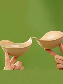 1 Pair Thick Invisible Bra Breast Lift Tape, 5CM Chest Tapes For Small Bust, Suitable For Wedding Dress - Apricot - View 2