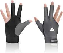 Pool Glove Left Hand, Billiards Gloves 3-Finger Lycra Glove With Anti-Slip Silicone & Breathable – Billiard Gloves Popular Sizes For Men & Women - 灰色 - 查看 1