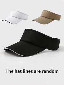 3 件装运动遮阳帽可调节空顶棒球帽，男女皆宜