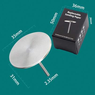 Lima de uñas reemplazable para pedicura, disco de metal, piel dura, cutícula, callos, cuidado de pies, disco de fresado, eje