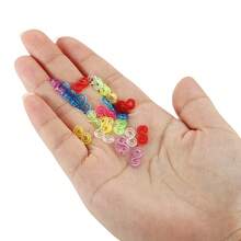 500 st/förpackning 11x6 mm S-formade gummiband, gör-det-själv smyckeshantverk armbandshängkrokar kopplingar - N0171 - Visa 4