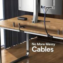 1 个 40 厘米电缆管理槽，自粘式电缆整理器托盘，适用于家庭和办公室