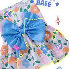 Váy in hình dễ thương cho chó con, Quần áo thú cưng, Quần áo cho chó, Quần áo cho chó Chihuahua, Đồ dùng cho mèo, Trang phục cho thú cưng, Váy cho chó có nơ - Màu xanh lam - Xem 8