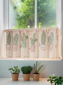 1 pieza Cortina divisoria de habitación con estampado de lino minimalista, diseño versátil y fresco - Lavanda - Ver 8