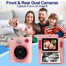 Kit de cámara digital de impresión instantánea - , videoselfie con cable USB, función de temporizador - regalo de Navidad ideal, accesorios de cámara