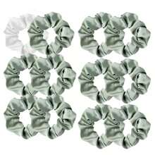 12pcs Luxurious Satin Bridesmaid Scrunchies Set - Soft Hair Ties, Fashion Glasses, And Chic Accessories For Bachelorette Party Favors, Bridesmaid Proposal Gifts, Bridal Shower, And Wedding Celebrations