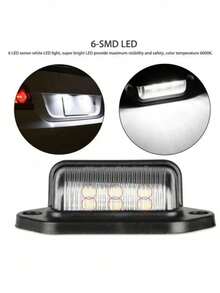 2个一卖 12V-24V 6个LED数字牌照灯尾灯通用适用于汽车卡车拖车摩托车船舶