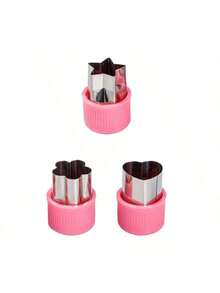 3pcs/9pcs Stainless Steel Cookie Cutters Vegetable Cutter Mold Biscuit Stamper For Infant DIY Food