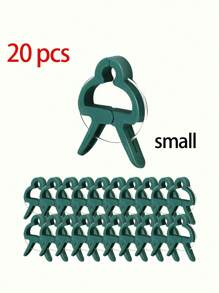 50pcs Reusable Green Plant Support Clips - Adjustable Garden & Greenhouse Brackets For Vines, Flowers, Seedlings, And Tomatoes - Durable Green Plastic With Metal Clasps For Secure Plant Growth, Garden Support Accessories | Secure Gardening Clips | Reusable Garden Clips