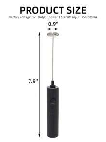 AOYI 1 pieza Batidor de mano portátil y mini para café y leche que funciona con batería AA
