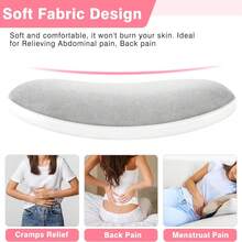 1pc Portable Heating Pads for Cramps Cordless cramp Massager for Period with 6 Heat Levels and 6 Massage Modes Rechargeable Heating Pad - Weiss - Übersicht 5