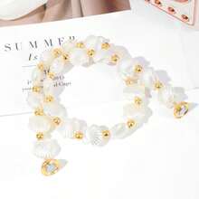 1 件创意奢华贝壳形窗帘系带，法式磁性窗帘架，1 对