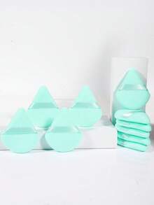 6個/10個/60個 三角形粉撲，適用於定妝粉、散粉和壓粉，柔軟天鵝絨面部與眼妝化妝海綿塗抹器 - 彩色 - 查看 7