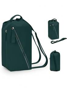 男女旅行运动单肩包，小众设计 6 英寸大容量侧包，防水可调节肩带时尚包，防刮耐磨徒步腰包，轻便便携斜挎包，适合小学、初中、高中学生 - 彩色 - 查看 4