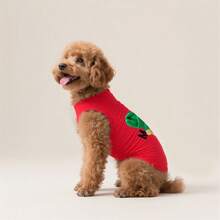 狗狗背心熊图案，防掉毛，可机洗，春夏宠物服装，适合中小型犬和猫，8种颜色可选