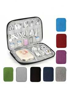 Digital Storage Bag USB Data Cable Organizer For Earphone Wire Bag Pen Power Bank Travel Kit Case Watch Band Pouch Electronics Accessories Portable Charger Charger Case School College Headphone Case Cable Bag Electronic Bag