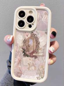 1 件时尚洛丽塔风格图形拼贴美学设计白色加厚防震防指纹全覆盖保护手机壳兼容 16/16 Pro/16 Plus/15/15 Pro Max/15 Pro/11/12/13/14 Pro Max/11 Pro/11 Pro Max/12 Pro/12 Pro Max/13 Pro/13 Pro Max/14 Pro/14 Pro Max/16 Pro Max/16/16 Pro/16 Plus，简约而富有创意