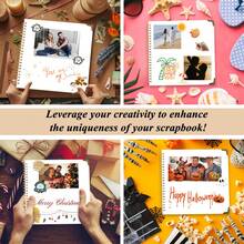 Scrapbook 80 Pages, Scrapbook Supplies 8 X 8 In, Scrapbook Album Suitable For Album Memory Book Wedding, Anniversary Family, DIY Craft Projects (White) - 白色 - 查看 5