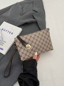 Women's Geometric Pattern Fashionable Elegant Clutch Bag - Grey - View 4