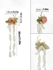 1 Bundle Of Wedding Champagne Color Artificial Hand Bouquet Artificial Rose Wedding Bouquet For The Bride
