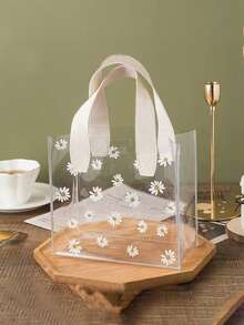 2 件/1 件厚透明 PVC 情人节礼品袋、圣诞礼物纪念品袋、婚礼回礼糖果盒手提袋、午餐袋 - 彩色 - 查看 12