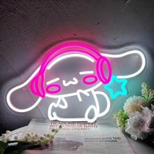Sanrio 1 Stück/Sanrio KT Katze Gaming Zimmer Schlafzimmer Spielzimmer Internet Café Dekoration Neon Cartoon Form LED Neonlicht