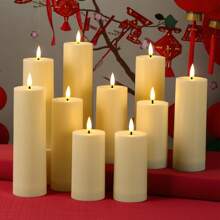 12pcs Candle Set + New Fake Candles + Electronic Flameless Candle Lights + ABS Material + Remote Control High-End Candle Lights + Suitable For Romantic Atmosphere, Birthday Romance, Wedding Creative Timed Candles (Batteries Not Included)
