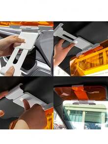 Tấm che nắng ô tô 2 trong 1 ngày và đêm - Chống chói, Chống tia UV, Đa năng, Giảm chói và Độ sáng cao, Chất liệu ABS, Vừa vặn với mọi loại xe, Khóa nút, Phù hợp với hầu hết các loại xe - A - Xem 6