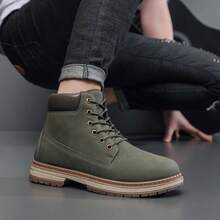 Men's Casual High-Top Outdoor Hiking Shoes - Dark Green - View 5